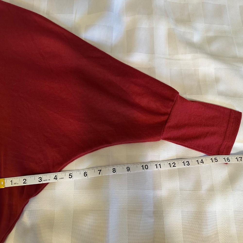 Brick red shirt with dolman sleeves - Picture 5 of 7
